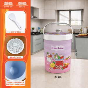 Seau à glace en plastique de qualité alimentaire Nandos Premium 10L, couleur violette, surface durable anti-rayures, double couche thermique, écologique - Product Image 3