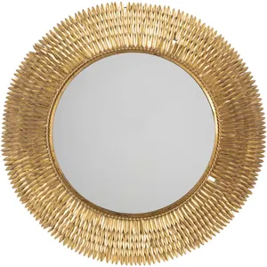 Miroir mural en métal fait main au design contemporain, miroir rond d'appoint haut de gamme pour l'intérieur de la maison de luxe, chambre à coucher, salle à manger - Product Image 5