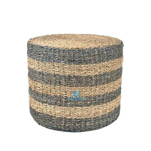 Trending Now Seagrass Ottoman Handwoven <b>Pouf</b> Natural Floor Cushion Home Decor Wholesale OEM ODM Vietnam - Product Image 4
