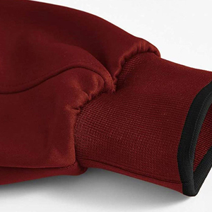 Ensemble de survêtement rouge uni pour homme, manches longues, fermeture éclair, col montant, sportif, respirant, coupe régulière, pour l'automne, avec poche latérale - Product Image 3