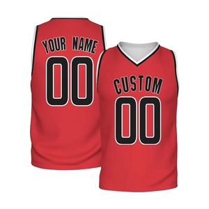 Camisetas de Baloncesto Sublimadas con Diseño Personalizado OEM, 100% Poliéster, Tejido de Malla Transpirable, Logotipo del Equipo y Número Impresos - Product Image 1
