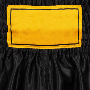 Shorts de Boxeo Muay Thai Personalizables al por Mayor de Alta Calidad, 100% Poliéster, Tela Negra Ecológica - Product Image 6