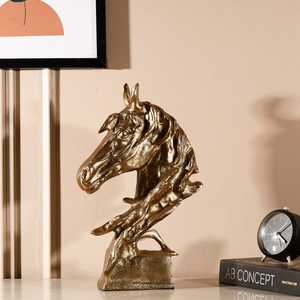 Trending product Horse Head Sculpture Handmade Animal Figurine for Tabletop Living Room Decor - Product Image 3