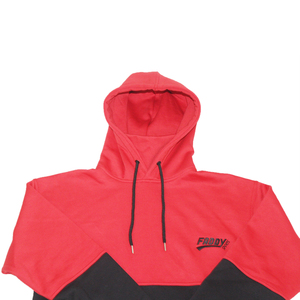 Sudadera con capucha extralarga personalizada para hombre, estilo urbano oversize, con bloques de color, forro polar, cuello alto, para snowboard - Product Image 3