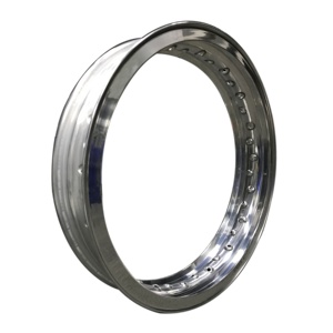 <strong>Akront</strong> Style H 3.00-16 Valanced Alloy Motorcycle Rims Mirror Polished Rim for Vintage Italian Bikes | Lightweight &amp; Durable - Product Image 1