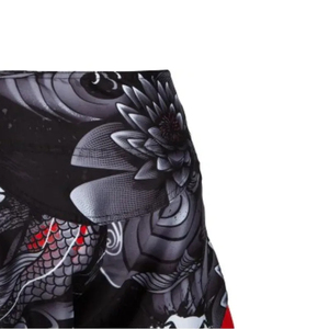 Pantalones Cortos Unisex de MMA con Estampado de Dragón Rojo y Negro, Impresión Digital, Transpirables, Ajuste Holgado, Poliéster, Absorción de Humedad, Ropa Deportiva de Combate - Product Image 5