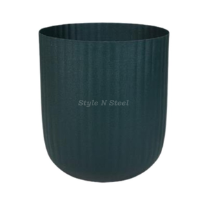 Jardinière vert foncé en fer thermolaqué, durable, multi-usages, moderne et classique, pour l'intérieur et l'extérieur, avec drainage - Product Image 2