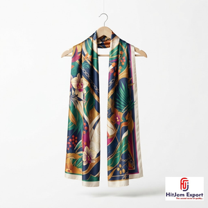 Premium Luxury Long Scarf Soft Polyester Fabric <b>Head</b> <b>Wrap</b> Digital Print Winter Custom Branding White Label OEM ODM - Product Image 4