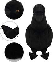 Accessoires d'Halloween, décoration de la maison, peluche réaliste en forme d'oiseau noir, corbeau en peluche, poupée en peluche réaliste