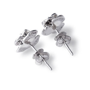 VB-SR81 14K <b>Gold</b> Lab Grownd Diamond Fashion Dainty <b>Rose</b> Flower <b>Stud</b> <b>Earrings</b> Wedding Party Dimensional Flower Craft <b>Earrings</b> - Product Image 5