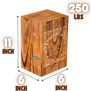 Wholesale Wooden Cremation Urn Manufacturer Elegant Wooden Urn for Human Cremation Ashes Decorative Wooden Funeral Urn - Product Image 4