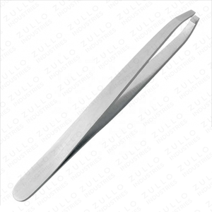 Professional Stainless Steel Slant Tip Eyebrow Tweezers Custom Logo Precision Hair Removal Beauty <b>Makeup</b> <b>Tool</b> - Product Image 2