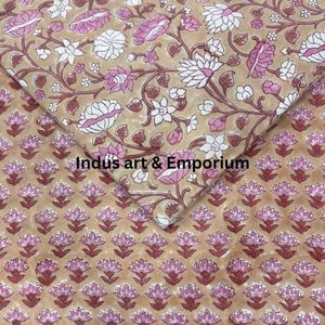 Block Print Cotton Cambric 60X60 Running Fabric Traditional Jaipuri Print Cotton Fabric - Product Image 4