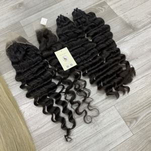 100% cheveux vietnamiens bruts sans colle naturel noir vague de corps fermeture de dentelle 5x5 suisse HD fermeture perruque cheveux vietnamiens - Product Image 2