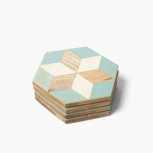 Posavasos Redondos de Madera con Diseño Bohemio, Antideslizantes, Ecológicos, Decoración de Mesa para el Hogar, Vajilla - Product Image 5