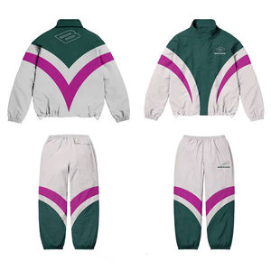 Ensemble de survêtement en nylon respirant haut de gamme personnalisé, nouvelle collection, vêtements de sport d'hiver, veste à capuche, pantalon de jogging, coupe-vent à fermeture éclair longue - Product Image 4