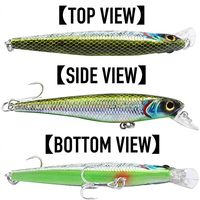 Leurre flottant avec bille en acier coulissante, adapté à la truite, au black-bass et au bar. Matériel de pêche en eau douce.