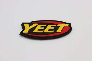 Custom 3D Embossed PVC Rubber Patches with Heart Flower & English Letter Designs for Clothing <b>Hats</b> <b>Bags</b> - Product Image 3