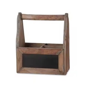 Printed Wooden Cutlery Organizer Multi Compartment Flatware Holder <b>Kitchen</b> Utensil <b>Caddy</b> Tabletop Storage Box <b>caddy</b> - Product Image 2