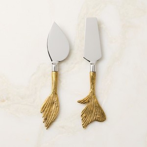 Ensemble d'ustensiles à fromage en or moderne, couteaux à fromage et fourchette de service en acier inoxydable pour la maison et l'hôtel - Product Image 4