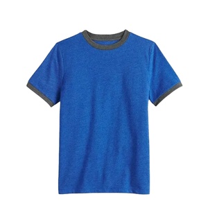 Camiseta de Manga Corta con Cuello Redondo de Última Moda, Corte Regular, Estilo Casual, 100% Algodón, Tejido de Punto, Ribete en Contraste, Color Sólido - Product Image 6