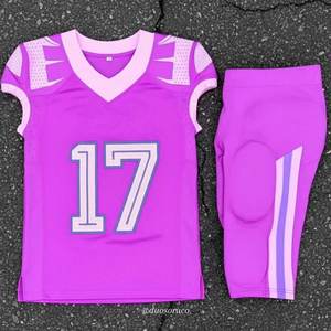 Vêtements d'équipe de football américain à manches courtes, respirants, grande taille, avec logo personnalisé imprimé, vente en gros, haute qualité - Product Image 5