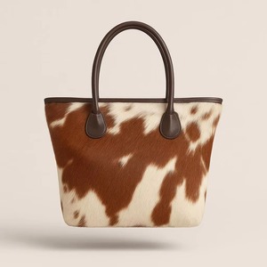 Bolso Tote Ligero de Cuero de Vaca con Pelo, de Cuero Genuino, Estilo Vintage, Gran Capacidad, Portátil - Product Image 2