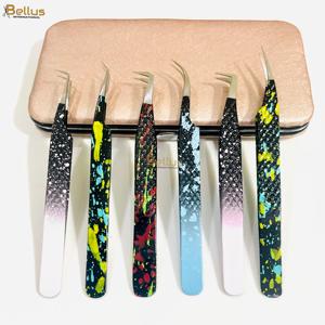 Professional Lash Tweezers Stainless Steel Serrated Tip Diamond Grip Eyelash Extension Tool Custom Logo - Product Image 2