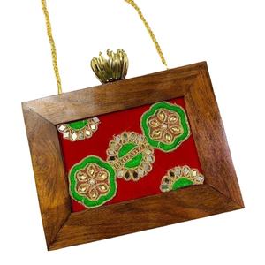 Designer Handmade Wooden Evening <b>Bags</b> <b>for</b> Women <b>Wedding</b> and Evening Clutch - Product Image 2