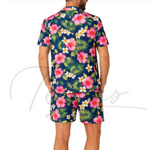 Ensemble de vêtements de plage pour hommes de haute qualité, manches courtes, été, imprimé, t-shirt et short, ensembles assortis - Product Image 4