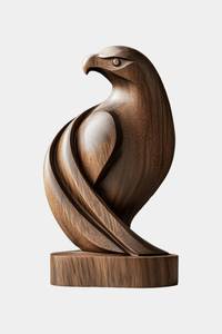 Escultura de Animales de Madera Ecológica Moderna, Arte Abstracto Geométrico, Figura de Madera Hecha a Mano, Diseño Vertical, Decoración de Mesa de Comedor - Product Image 4