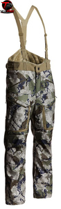 Men Outdoor Mountain Camouflage Hunting Field Bib Overalls High Waist High-Pile Sherpa Fleece Inner Lining Dual Angled Zippered - Product Image 4
