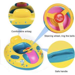 Flotador Inflable para Bebé con Toldo y Volante – Asiento Flotante para Niños Pequeños con Protección Solar - Product Image 4