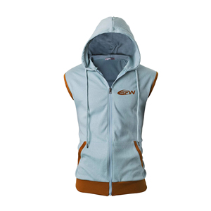 Manufacturer men’s gym fitness pullover drawstring vest sleeveless casual sport <b>hoodie</b> - Product Image 1
