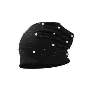 Gorro de Punto Moderno con Adornos de Piedras Brillantes, Logotipo Personalizado Impreso, Gorro de Invierno Acogedor con Detalles de Pedrería Glamorosa - Product Image 1