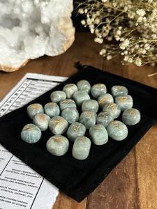Juego de Piedras Rúnicas de Aguamarina Natural, Hechas a Mano, Estilo Feng Shui, Grabadas, de Ágata Muntaha, Piedra Curativa de Cristal - Product Image 5