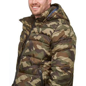 Chaqueta para hombre Bubble Custom Plus Size, Chaqueta acolchada de poliéster/nailon con relieve, Chaqueta de invierno con capucha en color sólido. - Product Image 4