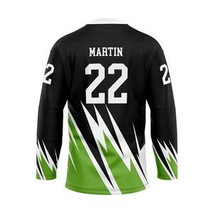 Camiseta de hockey sobre hielo por sublimación personalizada de alta calidad con diseño de logotipo para práctica o juego-Nombre del equipo incluido - Product Image 2