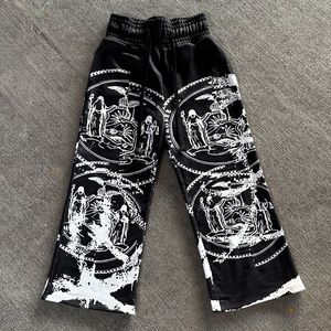 Pantalones Anchos de Cintura Alta con Estampado Personalizado Glory, 100% Algodón, Calidad Premium, Joggers para Ropa Casual, Venta al Por Mayor OEM - Product Image 2
