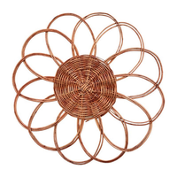 Luxuriöse Muschelförmige Rattan-Tischsets Handgefertigte Geflochtene Untersetzer für Hochzeit Party Tischdekoration