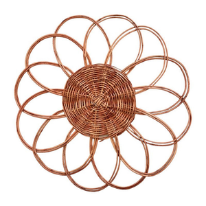 Luxury Scalloped <b>Rattan</b> Placemats Handmade Woven Wicker Charger Plates for Wedding Party <b>Dining</b> <b>Table</b> Decor - Product Image 5