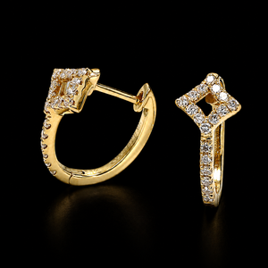 Pendientes de Aro Hechos a Mano con Diamantes Naturales y Baño de Oro de 10K, Diseño Elegante y Moderno para Uso Diario, Joyería para Mujer, Ideal para Fiestas - Product Image 6