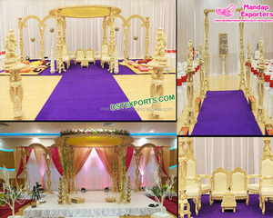 Mandap de mariage fusionnel, phénoménal, de style Parsi et hindou, en bois traditionnel, Ashwini Mandap, motif Paisley, sculpté à la main, Italie - Product Image 5
