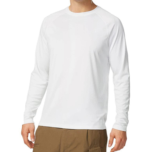 <b>Men</b> Long Sleeve Solid UPF 50 Sun Protection Fishing <b>Shirt</b> Quick Dry 100% Polyester Pullover Top - Product Image 3