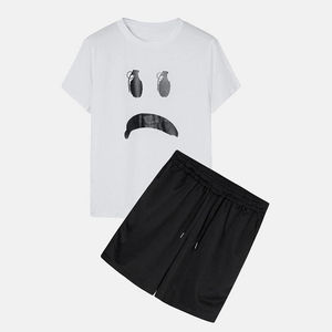 Fantasy Wear 2026 <b>Men</b> Summer Solid Color Knitted Quick Dry Custom Streetwear Breathable <b>Hoodie</b> <b>Shorts</b> <b>Set</b> - Product Image 1