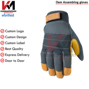 Guantes de Cuero Sintético Premium, Guantes de Trabajo Duraderos y Protectores con Agarre Antideslizante para Uso Industrial y al Aire Libre - Product Image 3