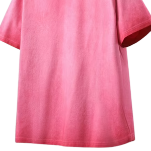 เสื้อยืดโอเวอร์ไซส์ทรงยาว ผ้าคอตตอน 100% สไตล์สตรีทแวร์ ล้างสีแบบวินเทจ  ปักโลโก้ด้านหน้าได้ตามสั่ง  คอโอ แขนสั้น น้ำหนัก 220 กรัม - Product Image 3