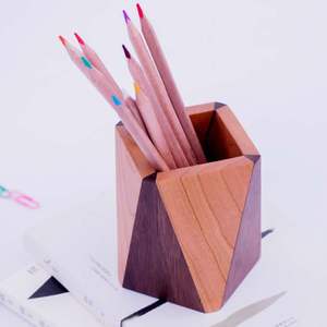 Boîte de rangement en bambou de qualité supérieure avec couvercle magnétique |   Boîte de rangement en bois finition noyer pour équipements, stylos, lunettes - Product Image 4