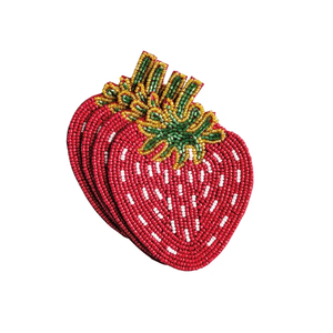 Posavasos con Cuentas, Diseño de Flores Amarillas y Verdes, Manteles Individuales Clásicos con Bordado de Cuentas - Product Image 2