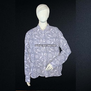 2026 New Arrivals-Women's Cotton Full Sleeve Block Print Shirts <b>Summer</b> Wholesale for Office Regular Wear Weaved for Parties - Product Image 5